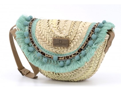 BOLSO MEDIA LUNA FLECOS LEOPARD